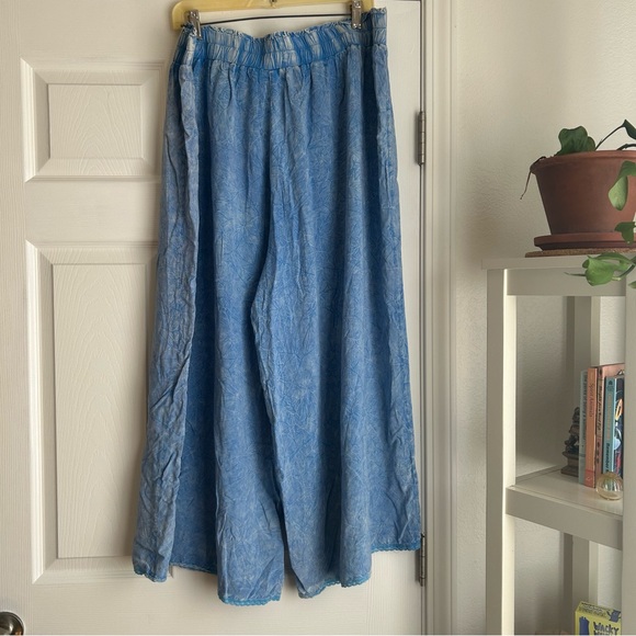Bunulu wide leg high waisted flowy pants 2x - Picture 3 of 4